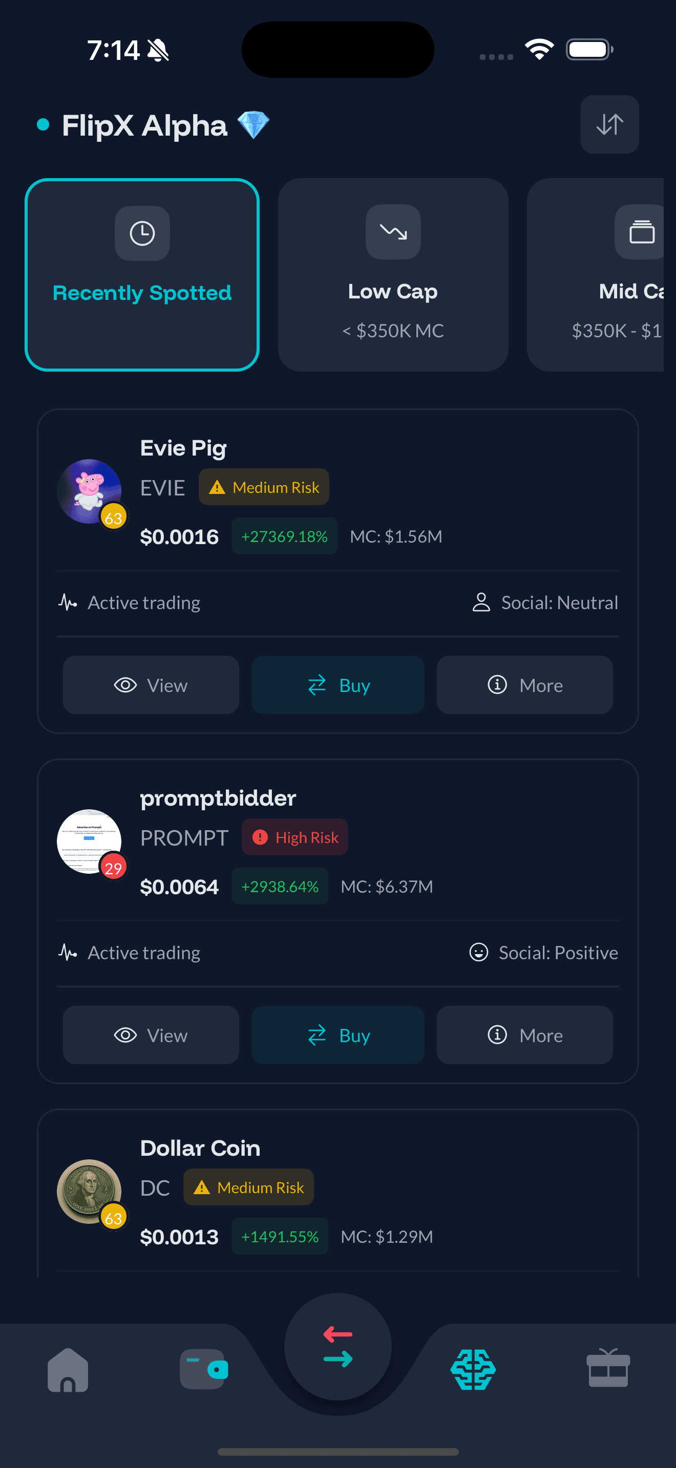 FlipX App Interface