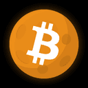 Bitcoin pls go to moon logo