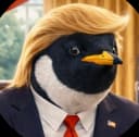Penguin trump coin logo