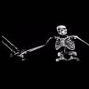 Skeleton Banging Shield logo