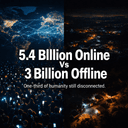 5.4Billion Online vs 3B Offline logo