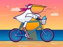 Svg Of A Goose Riding A Bike logo